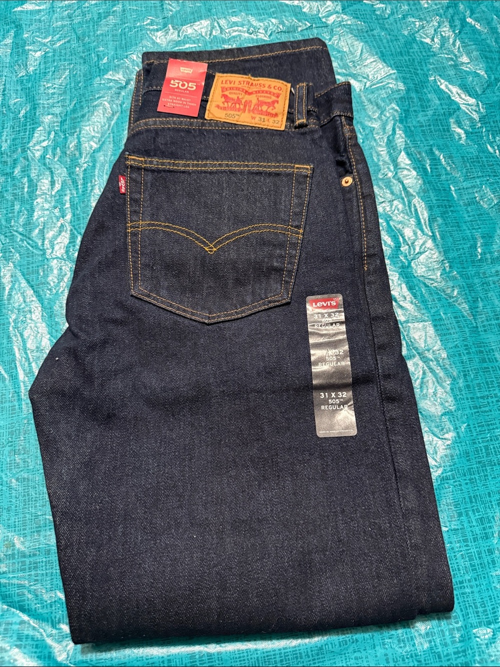 Levi's Dark Indigo 505 Relaxed Fit Men's Jeans